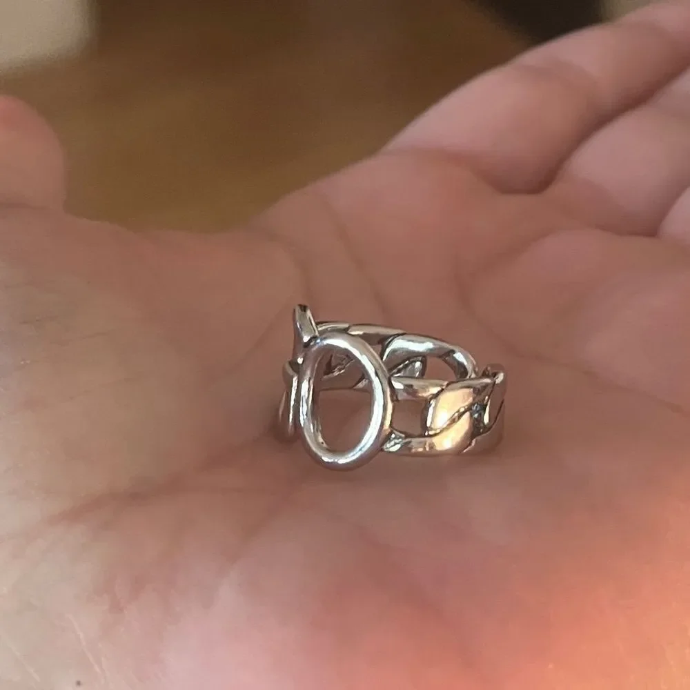 The GO Ring statement retro adjustable 925 silver
